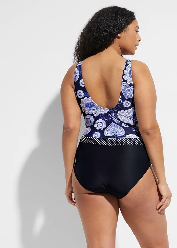 Stahovací jednodílné plavky, střední tvarující efekt, bonprix