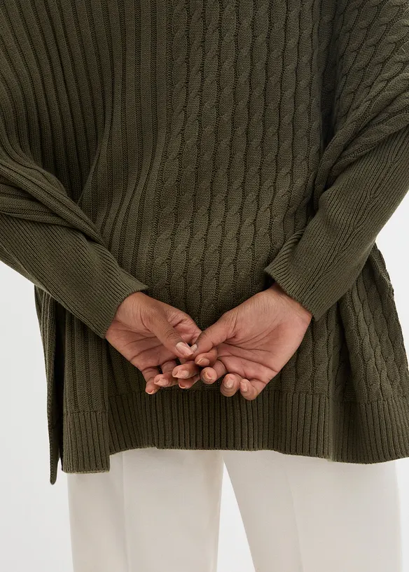 Oversize svetr ve stylu ponča, bonprix