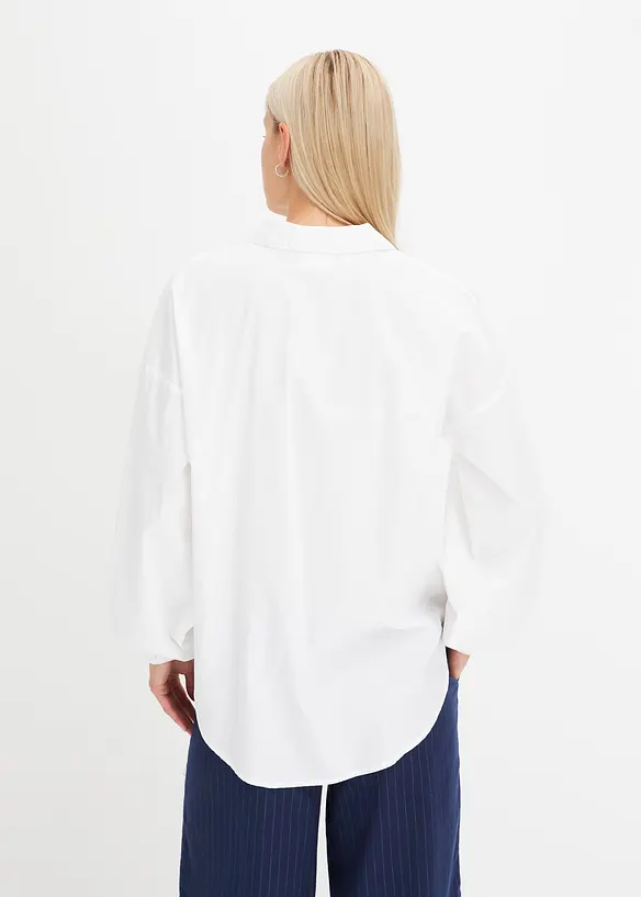 Dlouhá oversized halenka z čisté bavlny, bonprix