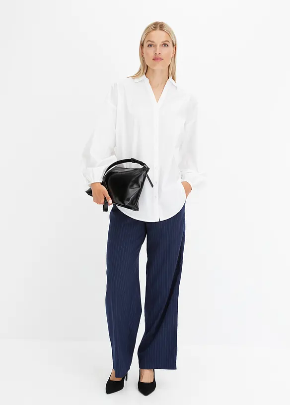 Dlouhá oversized halenka z čisté bavlny, bonprix