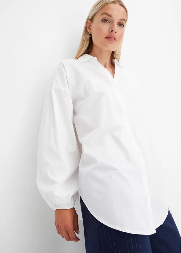 Dlouhá oversized halenka z čisté bavlny, bonprix