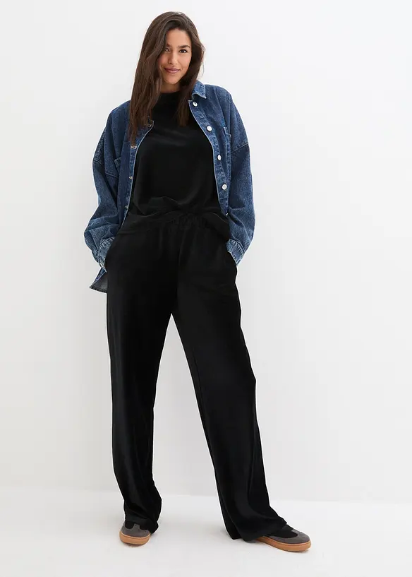 Manšestrové kalhoty se strečovým pasem, bonprix