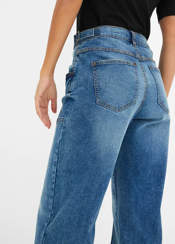 Džíny Wide Leg, Mid Waist, bonprix