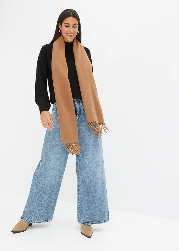 Džíny Wide Leg, High Waist, bonprix