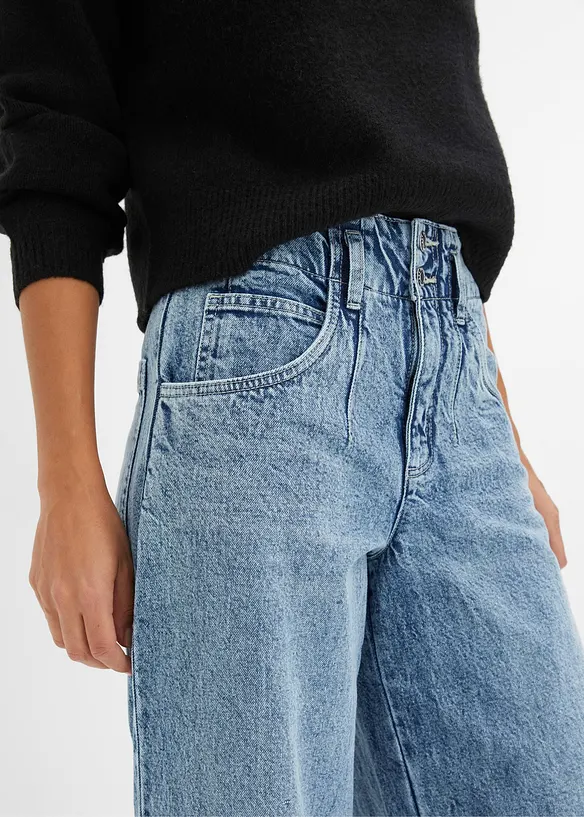 Džíny Wide Leg, High Waist, bonprix