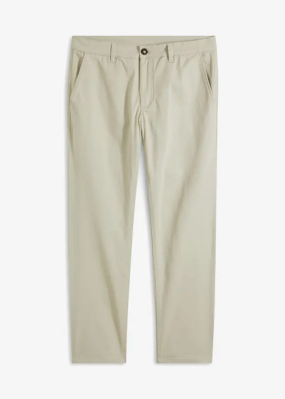 Strečové chino kalhoty Relaxed Fit s organickou bavlnou, Straight, bonprix