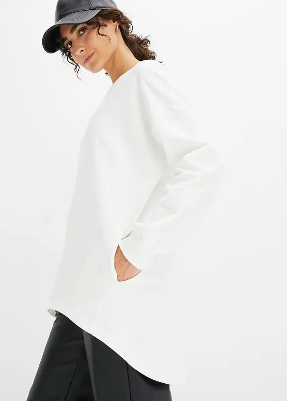 Oversize mikina z čisté bavlny, bonprix