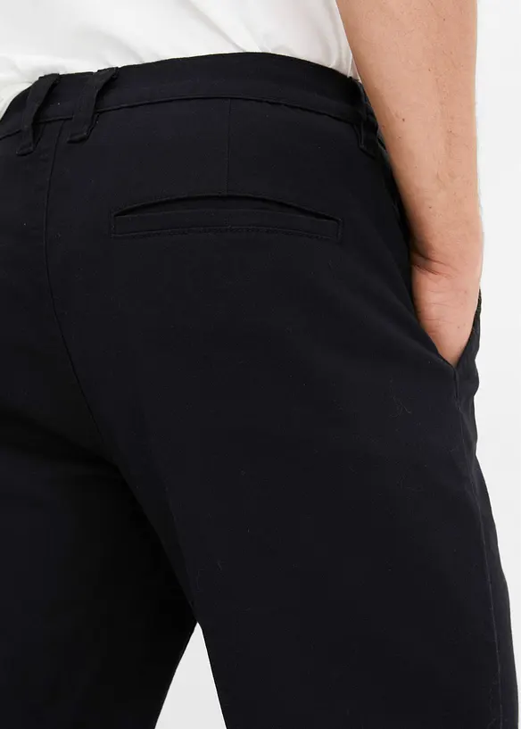 Strečové chino kalhoty Relaxed Fit s organickou bavlnou, Straight, bonprix
