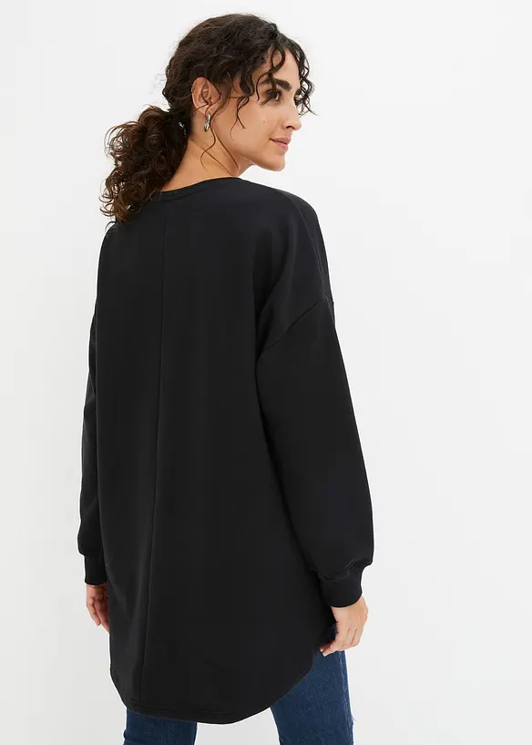 Oversize mikina z čisté bavlny, bonprix