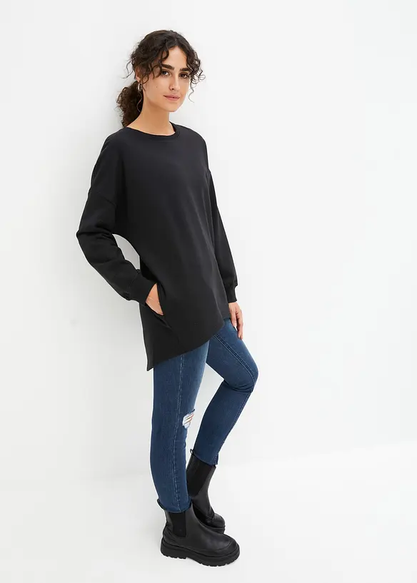 Oversize mikina z čisté bavlny, bonprix
