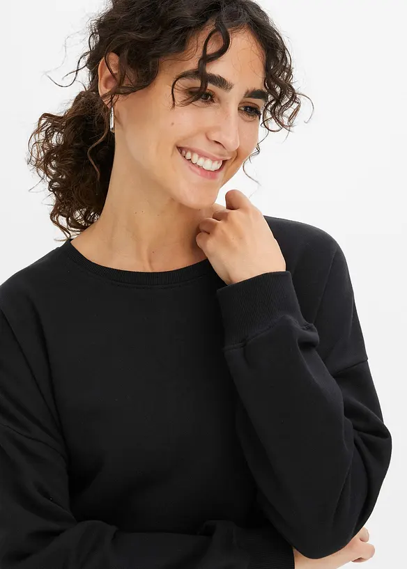 Oversize mikina z čisté bavlny, bonprix