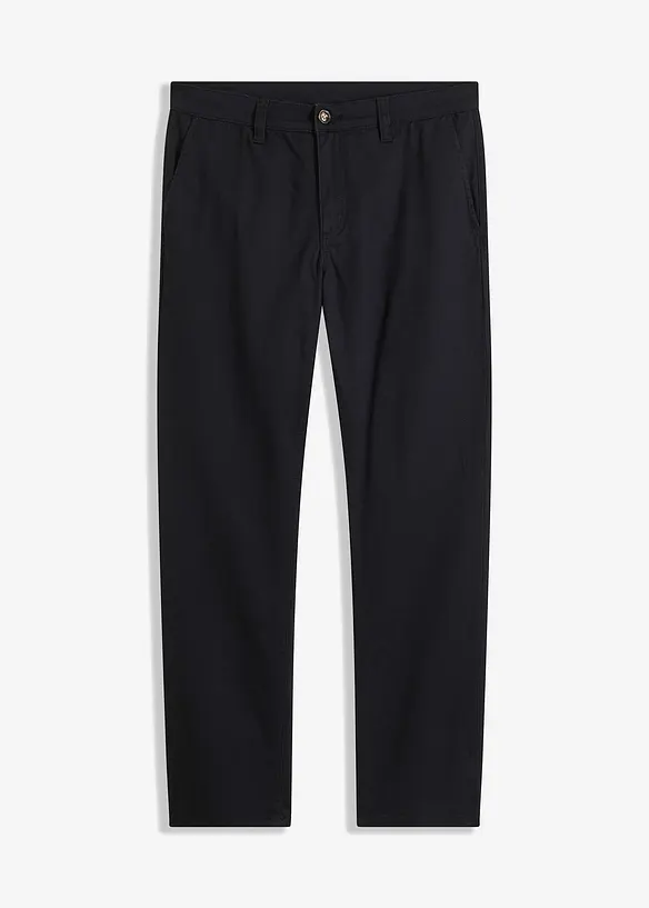 Strečové chino kalhoty Relaxed Fit s organickou bavlnou, Straight, bonprix