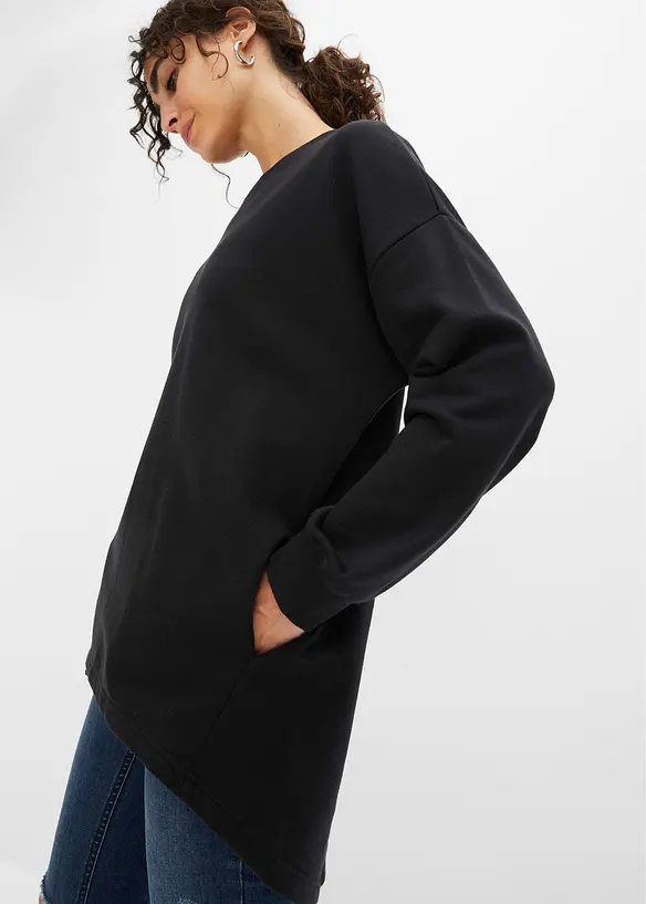 Oversize mikina z čisté bavlny, bonprix