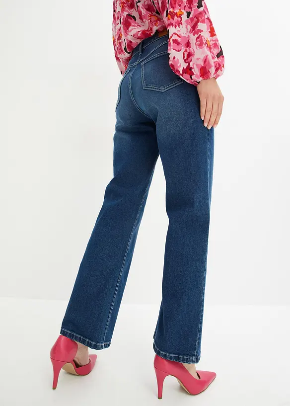Džíny Wide Leg, High Waist, bonprix