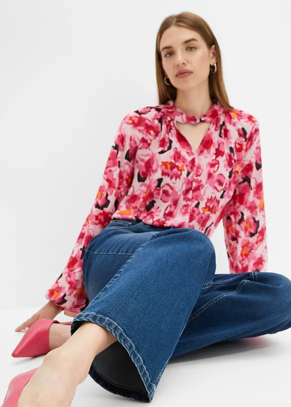 Džíny Wide Leg, High Waist, bonprix