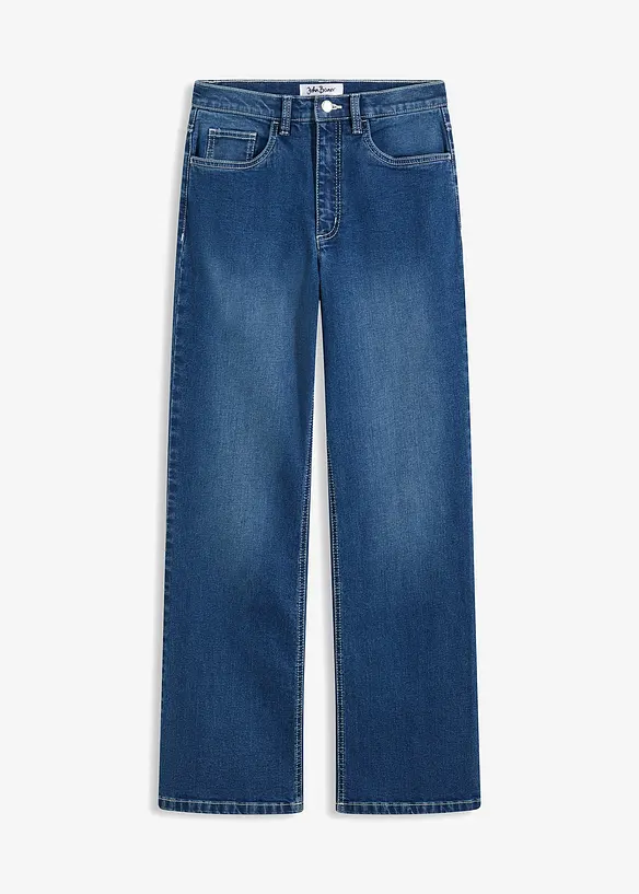 Džíny Wide Leg, High Waist, bonprix