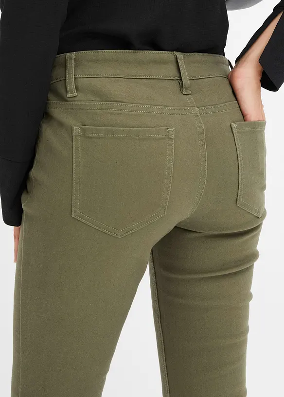 Keprové kalhoty Flared, bonprix