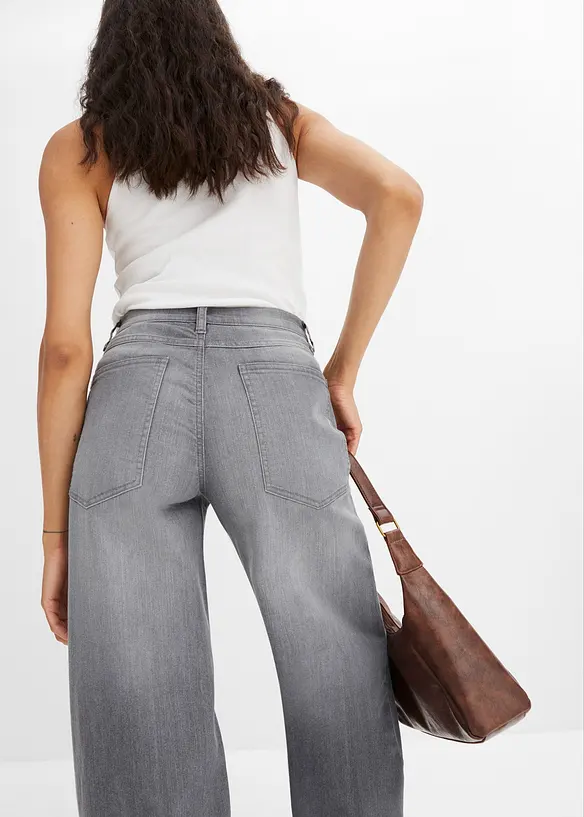 Džíny Wide Leg, High Waist, bonprix