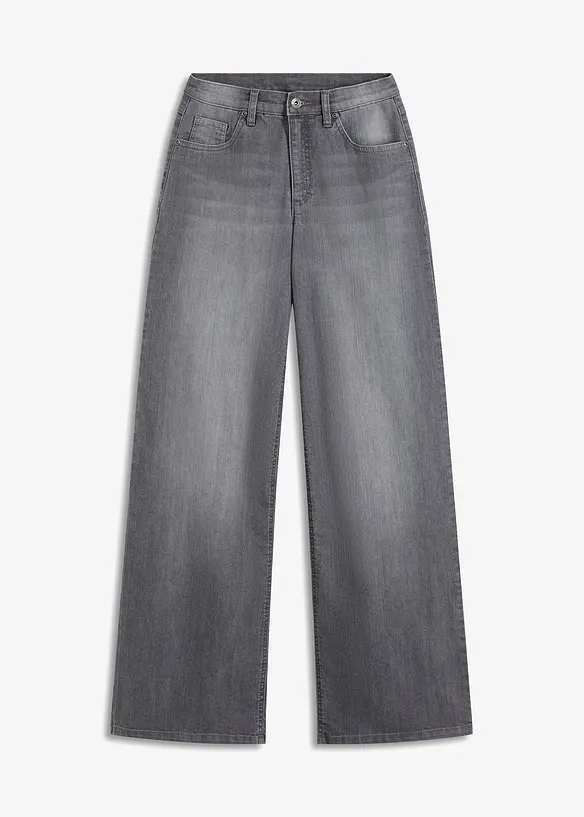 Džíny Wide Leg, High Waist, bonprix