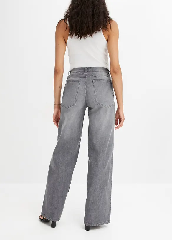 Džíny Wide Leg, High Waist, bonprix