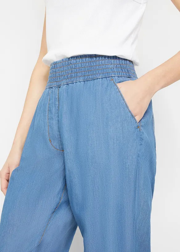 Džíny Mom, High Waist, organická bavlna, bonprix