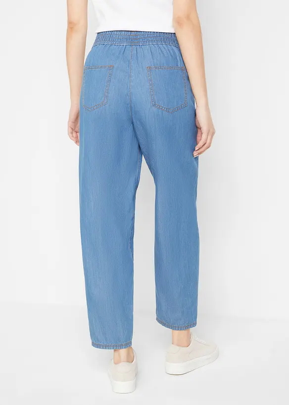 Džíny Mom, High Waist, organická bavlna, bonprix