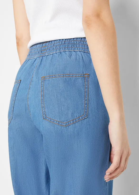 Džíny Mom, High Waist, organická bavlna, bonprix