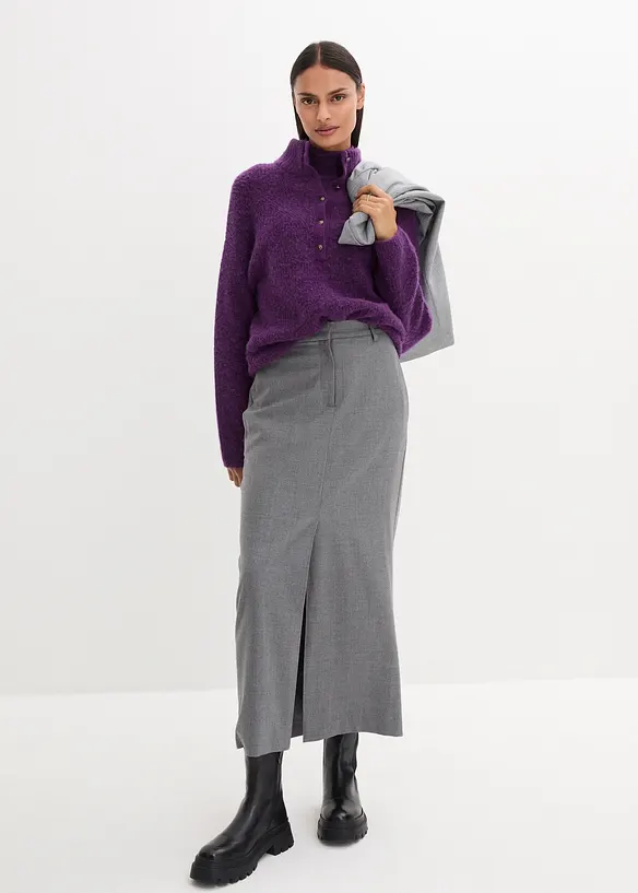 Oversize vlněný svetr s alpakou, bonprix