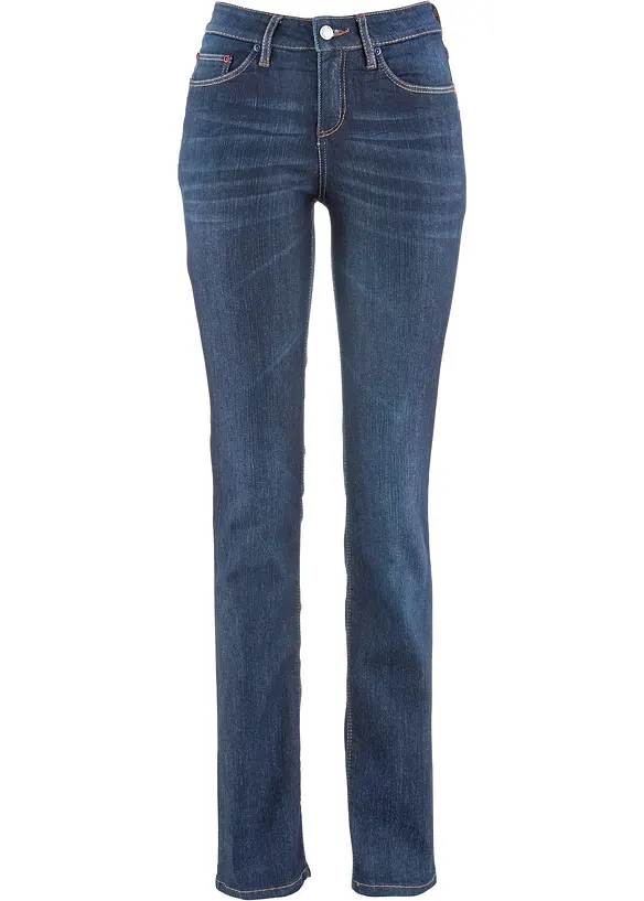 Straight džíny Mid Waist, strečové, bonprix