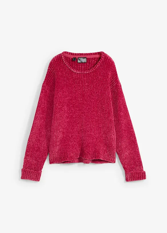 Oversize svetr z měkké žinylky, bonprix