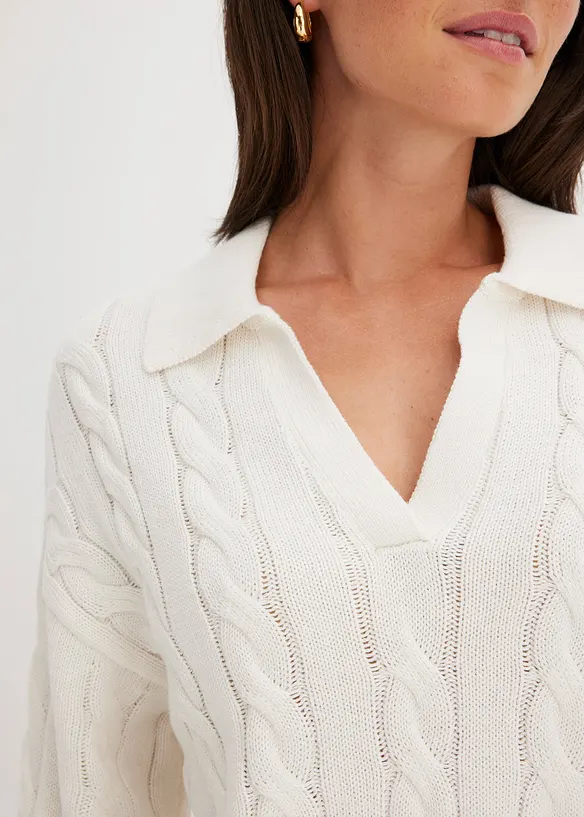 Oversize svetr z měkké směsi s kašmírem, bonprix