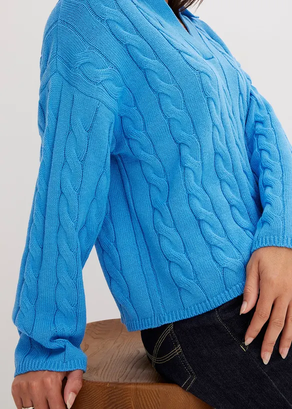 Oversize svetr z měkké směsi s kašmírem, bonprix