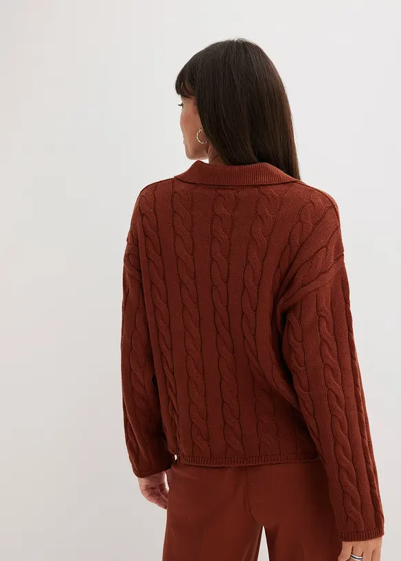 Oversize svetr z měkké směsi s kašmírem, bonprix