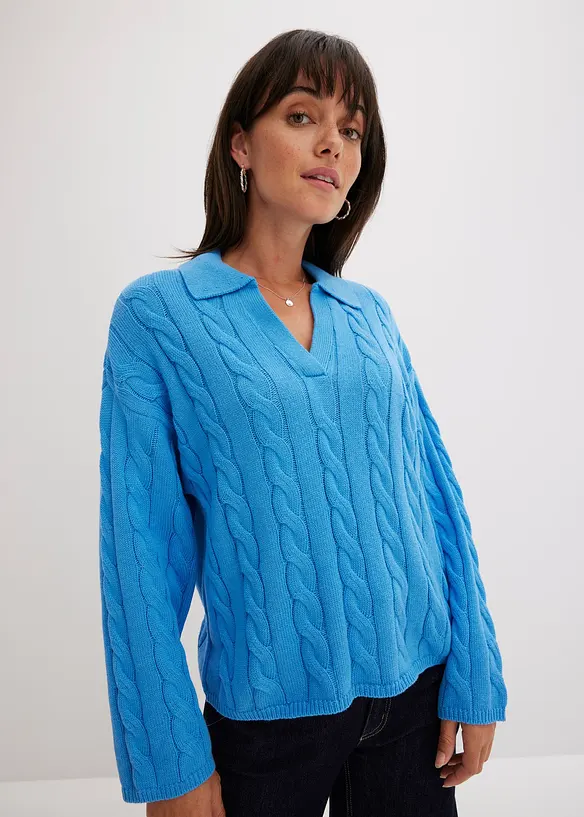 Oversize svetr z měkké směsi s kašmírem, bonprix