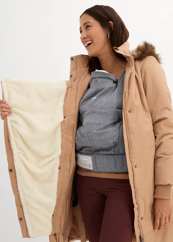 Prošívaný těhotenský/nosicí kabát 3 v 1, bonprix