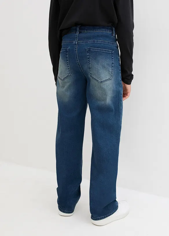 Džíny s nastavitelným pasem, Straight, Extra Loose Fit, bonprix