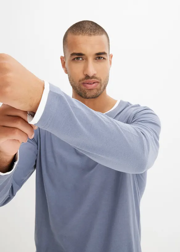 Triko 2 v 1, dlouhý rukáv (2 ks v balení), bonprix