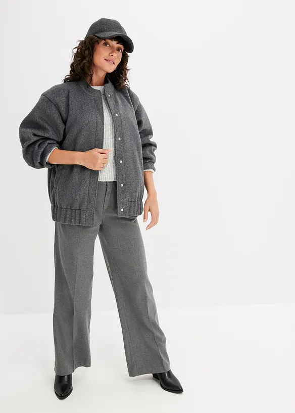 Oversize bluzon ve vlněném vzhledu, bonprix