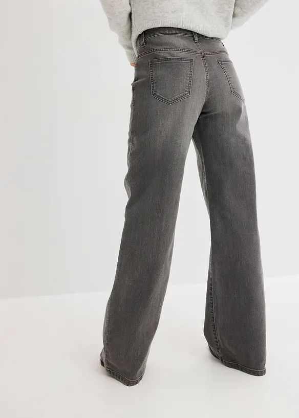 Strečové džíny Wide Leg, Mid Waist, bonprix