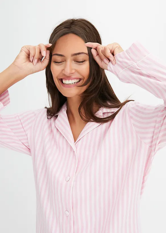 Tkané flanelové pyžamo s dárkovou taštičkou, bonprix