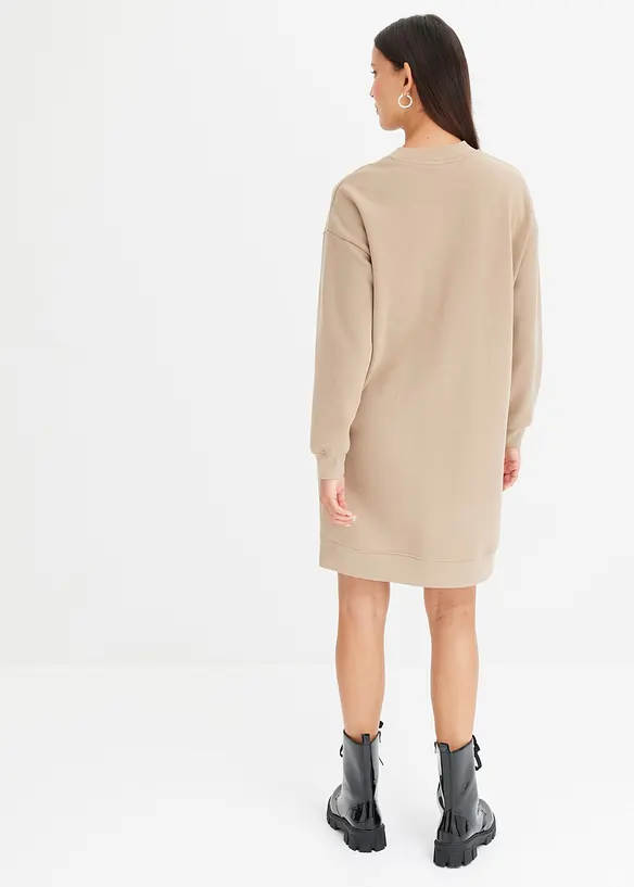 Oversize mikinové šaty z měkké bavlněné směsi, bonprix