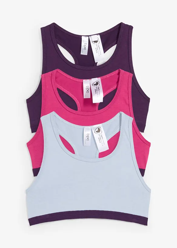 Podprsenkový top s měkkou bavlnou (5 ks v balení), bonprix