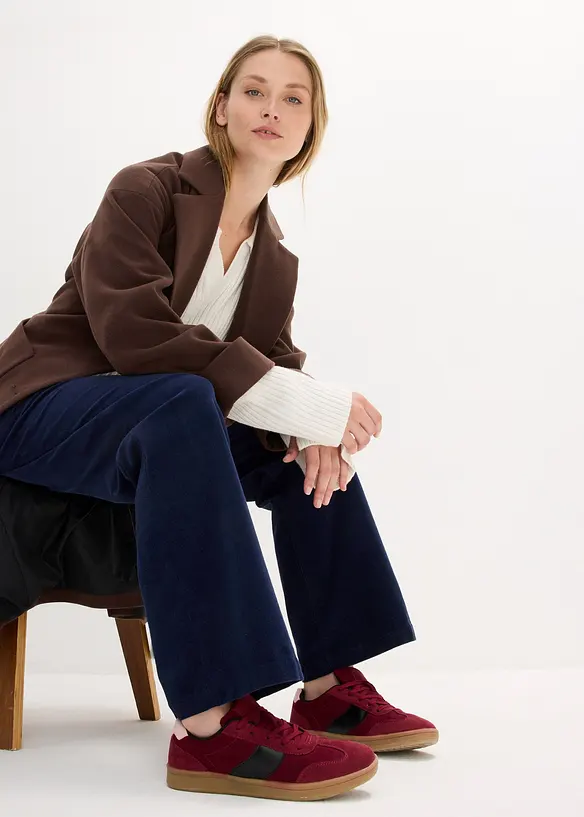 Manšestrové kalhoty z organické bavlny se strečem, bonprix