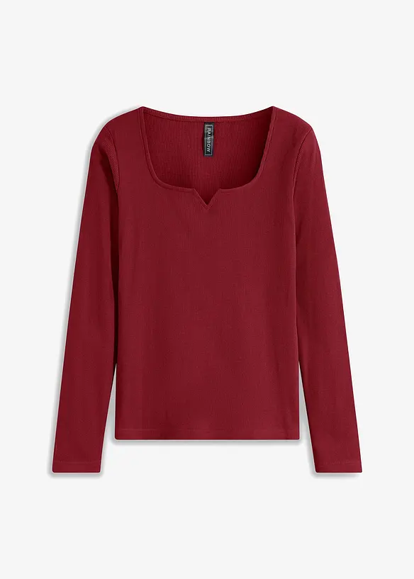 Žebrované tričko z čisté organické bavlny, bonprix