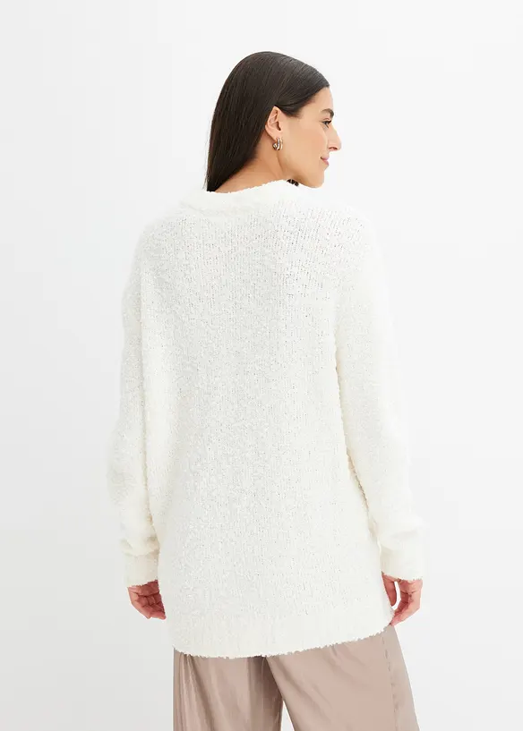 Oversized svetr z flaušové příze, bonprix