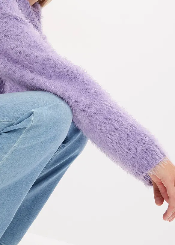 Rolákový svetr z měkké peříčkové příze, bonprix