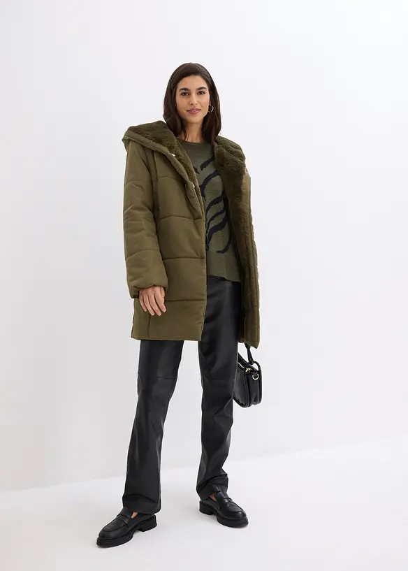 Kožené kalhoty z jehněčí kůže nappa, bonprix