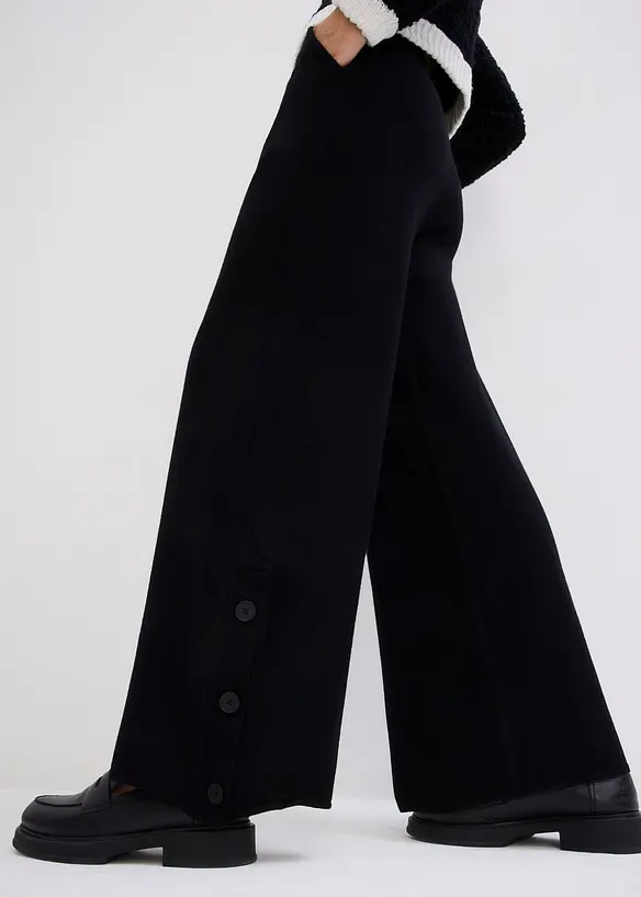 Pletené kalhoty bez zapínání, bonprix