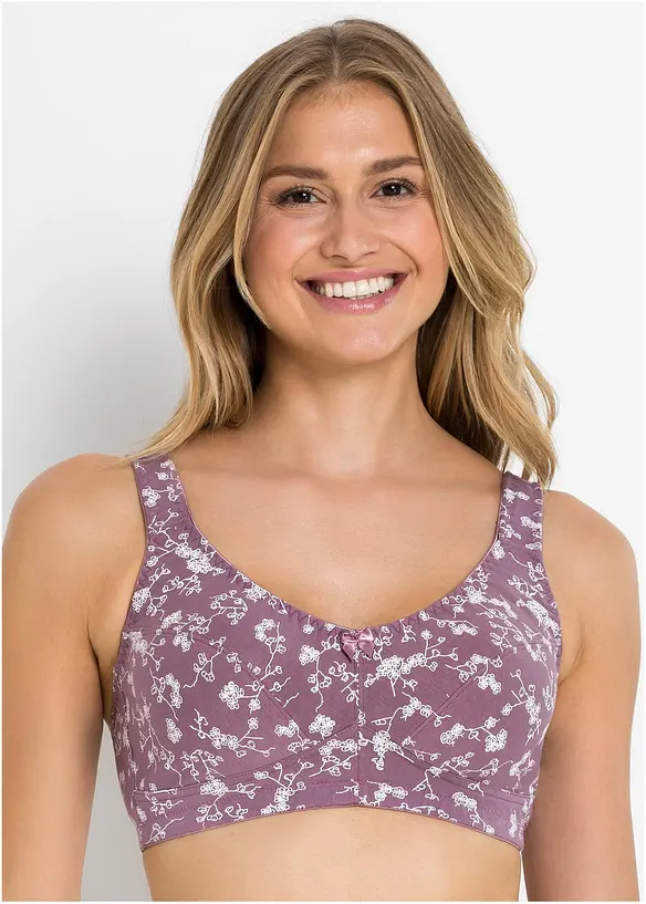 Podprsenka bez kostic, s organickou bavlnou  (2 ks v balení), bonprix