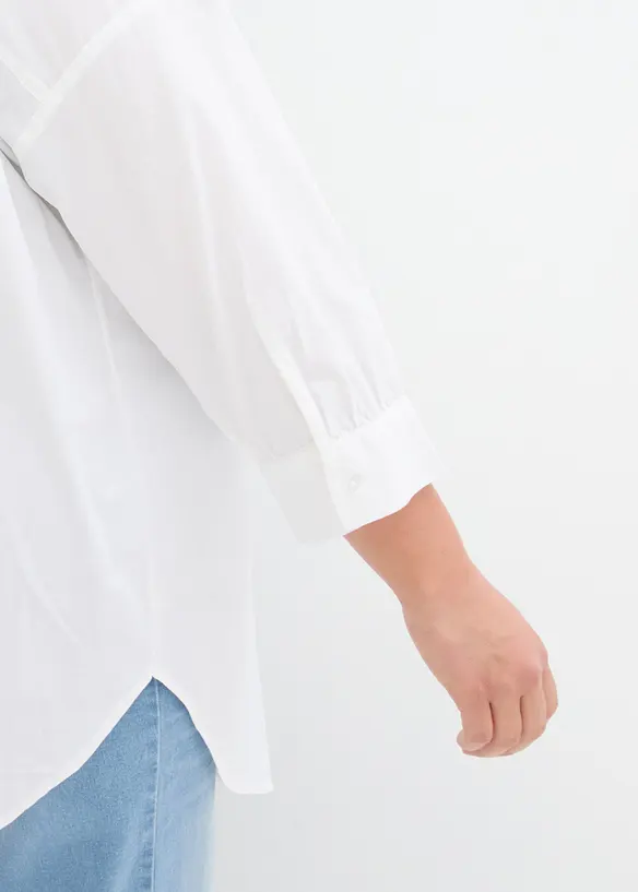 Bavlněná oversize košile s 3/4 rukávem, bonprix